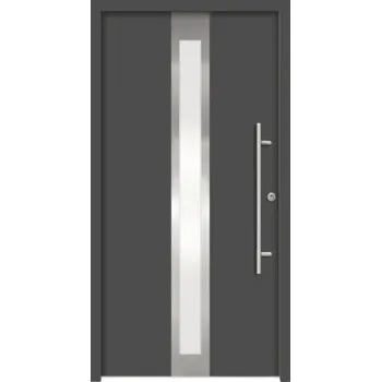 Vchodové dveře Hliníkovo-ocelové vchodové dveře bezpečnostní Anthene RC2 100 x 210 cm P antracit