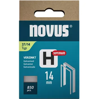 Průmyslová sponka K042-0787 Novus tenké, drátové sponky typ H, 37/14 mm, Super Hard, 850 ks