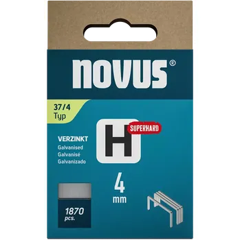 Průmyslová sponka K042-0783 Novus tenké, drátové sponky typ H, 37/4 mm, Super Hard, 1870 ks