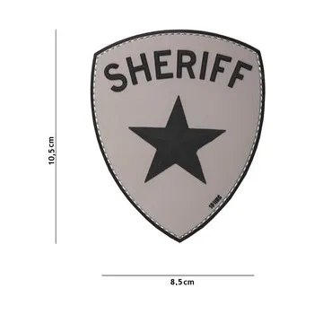 Nášivka Gumová nášivka 101 Inc znak Sheriff - šedá