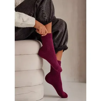 Dámské ponožky Dámské froté ponožky Kattie - 37-41 / bordová