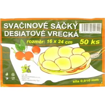 Sáček na potraviny Svačinové sáčky - 16 x 24 cm - 50 ks