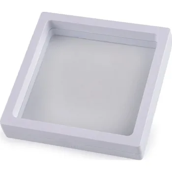 Náramek Krabička s průhlednou fólií k vystavení zboží a dárkovému balení 11x11 cm, malé, 1 bílá