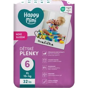 Plenkové kalhoty Happy Mimi Dětské plenky 6 XL, 32 ks