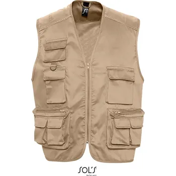 pracovní vesta SOL's Collection Vesta Safari Wild, unisex COT253630d1413-rope 3XL Rope