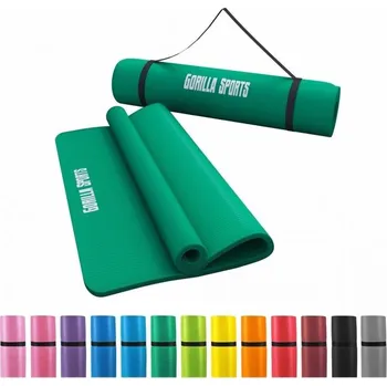 podložka na cvičení Gorilla Sports Podložka na jógu, 190 x 100 cm, zelená