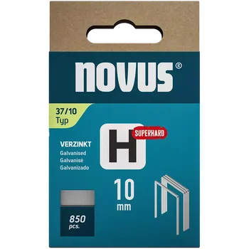 Průmyslová sponka K042-0786 Novus tenké, drátové sponky typ H, 37/10 mm, Super Hard, 850 ks