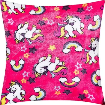 Polštář BELLATEX Ellík polštářek 35 × 40 7023/232, jednorožec růžový