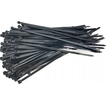 Stahovací páska Sada 100x Hadicová Spona Černá s UV Filtrem Stahovací pásky 4,8x200mm