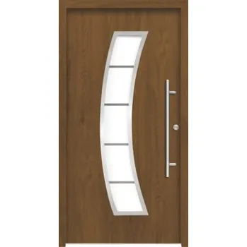 Vchodové dveře Hliníkovo-ocelové vchodové dveře pasivní Hermes 110 x 210 cm P zlatý dub