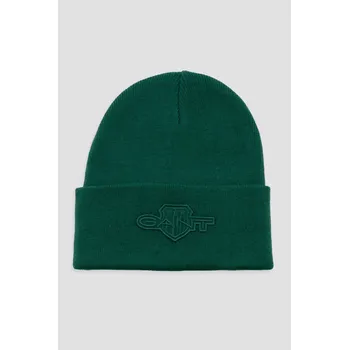 Kšiltovka ČEPICE GANT TONAL SHIELD BADGE BEANIE TARTAN GREEN
