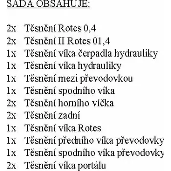 Těsnění pro motocykl ZETRA Sada těsnění převodovky(UŘI) 3 válec - nehnaná náprava | 5011-0089 | AGROAD