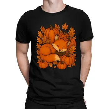 Žertovný předmět Den dýní - podzim - liška - pánské tričko s potiskem- Tričkový.cz