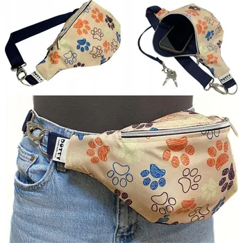 Ledvinka DOTTY ledvinka DOTTY Sportovní ledvinka s motivem tlapek béžová béžový