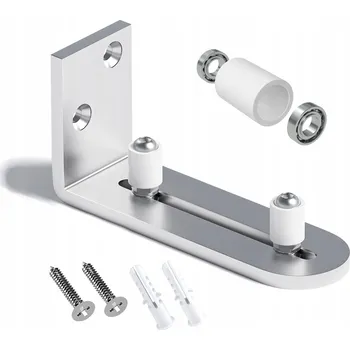 Interiérové dveře Spodní vodítko pro posuvné dveře, bílé (stříbrné), PRO ŠIROKÉ DVEŘE