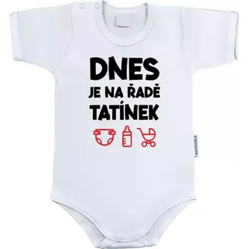 Kojenecký body Dětské body s krátkým rukávem Dnes je na řadě tatínek