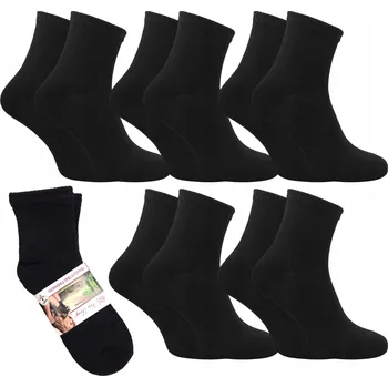 Pánské ponožky 5x ČERNÉ DÁMSKÉ BAVLNĚNÉ PONOŽKY , ODOLNÉ PONOŽKY 39-41