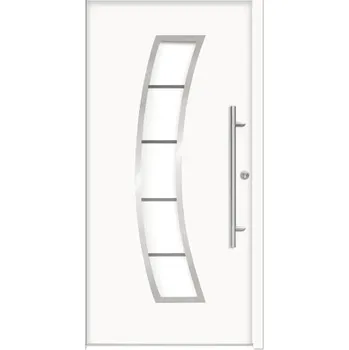 Vchodové dveře Hliníkovo-ocelové vchodové dveře pasivní Hermes 110 x 210 cm P bílé