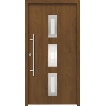 Vchodové dveře Hliníkovo-ocelové vchodové dveře bezpečnostní Artemis RC2 100 x 210 cm L zlatý dub