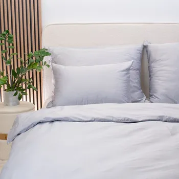 Povlečení švýcarský bavlněný satén 140x200 šedé