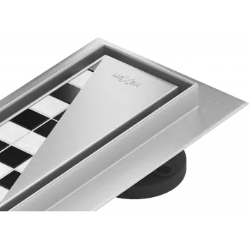 Odvodňovací žlab Mexen Flat M13 lineární odtok 2v1 130 cm, inox - 1010130 Lineární podlahové odtoky