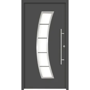 Vchodové dveře Hliníkovo-ocelové vchodové dveře bezpečnostní Hermes RC2 100 x 210 cm P antracit