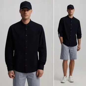 Pánská košile Diverse pánská košile, ležérní, dlouhý rukáv, střih slim, bavlna, velikost XL