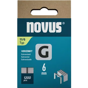 Průmyslová sponka K042-0795 Novus tenké, ploché drátové sponky typ G, 11/6 mm, 1200 ks