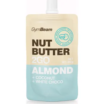 Ořechové máslo 2GO - mandlové máslo s kokosem a bílou čokoládou - GymBeam Balení (g): 15 x 80 g