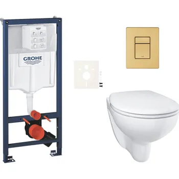 Klozet Grohe Závěsný wc set do lehkých stěn / předstěnová montáž Bau Ceramic SIKOGRSBAUSCGN0
