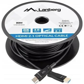 Video kabel Kabel Lanberg CA-HDMI-30FB-0800-BK HDMI - HDMI 80 m
