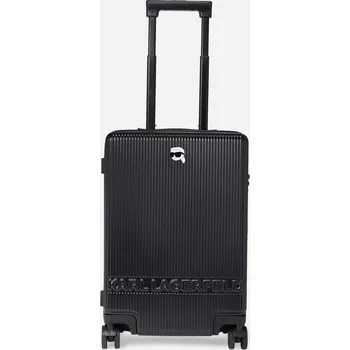 Kabelka Karl Lagerfeld IKON KARL HARD TROLLEY BLACK Černá