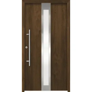 Vchodové dveře Hliníkovo-ocelové vchodové dveře bezpečnostní Anthene RC2 110 x 210 cm L ořech