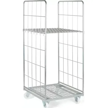 KLEC 2/1, 2-boký, 1x police, klecový vozík 1665x710x805 mm, galvanická ocel