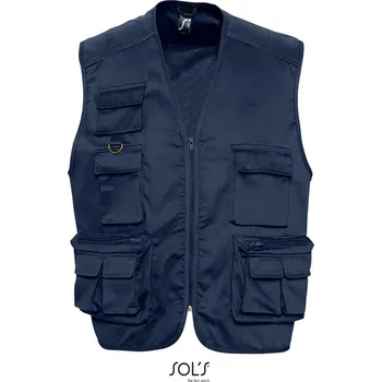 pracovní vesta SOL's Collection Vesta Safari Wild, unisex COT25363000301-navy S Navy