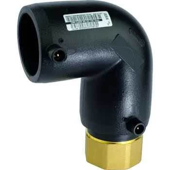 Vodovodní potrubí Elektropřechodka koleno 90° PE / mosaz Eurostandard PE 100/ PE 100 RC, d 50 x 6/4˝ vnitřní závit, SDR 7,4, PN 25