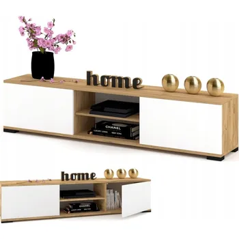 Televizní stolek Stojící Skříňka pod TV Police Komoda Stolek TV King Dub Craft Bílý Mat 200