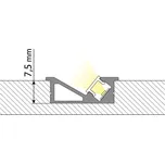 McLED ML-761.361.74.2 Vestavný hliníkový profil VE černý 24x10mm, včetně mléčného difuzoru, 2m