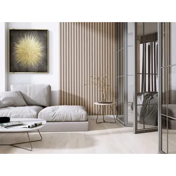 Obklad HOPA Lamelový nástěnný obklad vnitřní SÉRIE M, ukončovací profil - Dub sonoma Způsob provedení - Levá strana DLAMSERMUPDSL