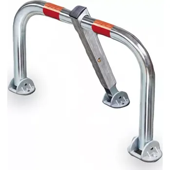 parkovací zábrana Stříbrná ocelová parkovací zábrana - šířka 83 cm, výška 46,4 cm