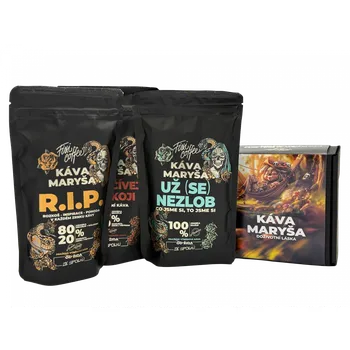 Nápoj Fixi Coffee Maryša – V balíku poprvé (3x150g) – degustační sada výběrové kávy zrnková / sáček Doypack / 3x100 g
