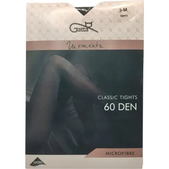 Dámské punčochy Punčocháče hladké Gatta Classic Tights 60den černé Nero velikost M