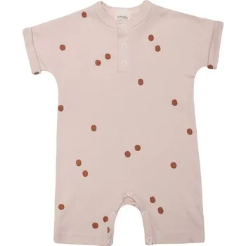 Kojenecký overall MUFFIN MODE Kojenecký letní overal Shortie s puntíky z organické bavlny GOTS, starorůžový Velikost: 56/62