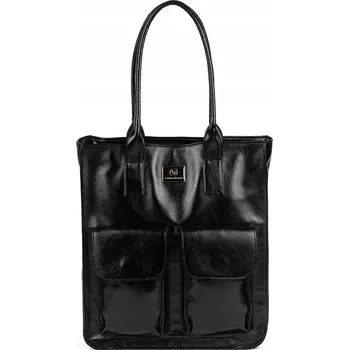 Kabelka Laura Biaggi shopper kabelka z eko kůže černá