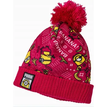 Čepice PUMA Zimní Čepice s bambulí Mimoni červená