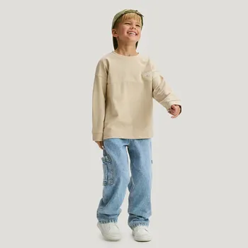 Reserved - Bavlněné tričko s dlouhými rukávy - béžová - 579FJ-08X - 579FJ-08X-152