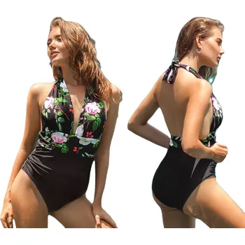 Dámské plavky K&M jednodílné plavky, vícebarevné, velikost M