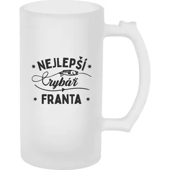 Sklenice Rybářský půllitr - Nejlepší rybář se jménem - matný