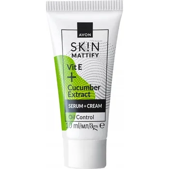 Pleťový krém Avon Matující sérum a krém na obličej 2 v 1 – mini verze 10 ml