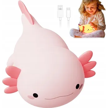 Lampička NOČNÍ LAMPA LED AKSOLOTL S ČASOVAČEM 20 MINUT A NASTAVITELNÝM SVĚTLEM